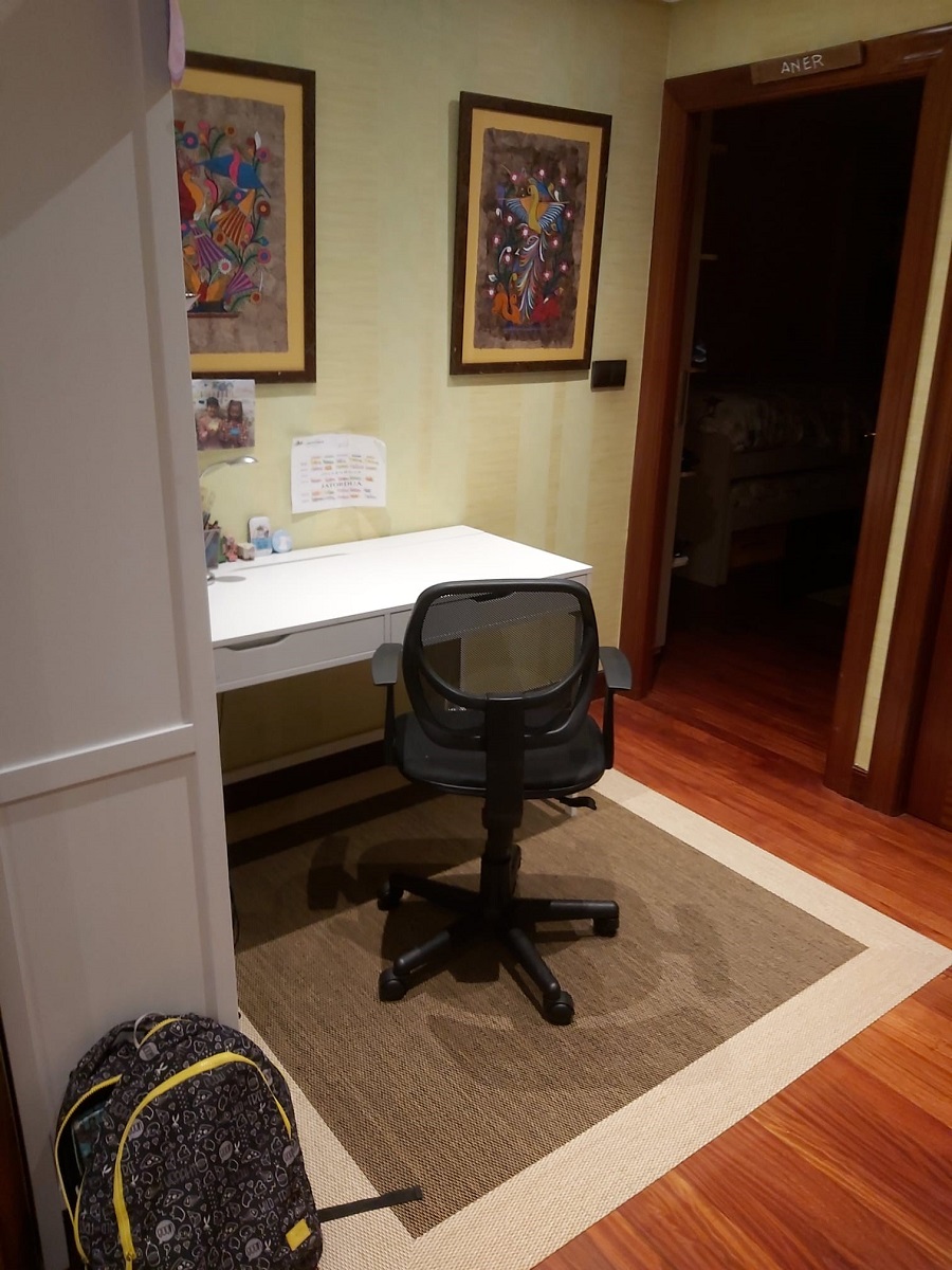 alfombra teletrabajo en casa