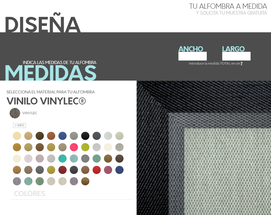 configurador alfombras de vinilo